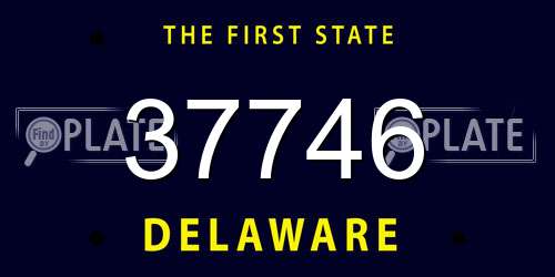 37746 Delaware License Plate