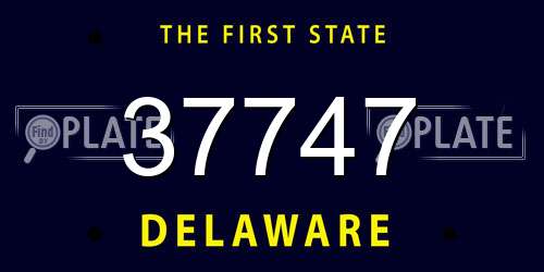 37747 Delaware License Plate