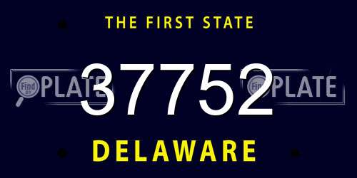 37752 Delaware License Plate