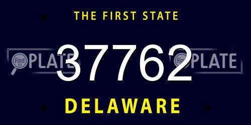 37762 Delaware License Plate