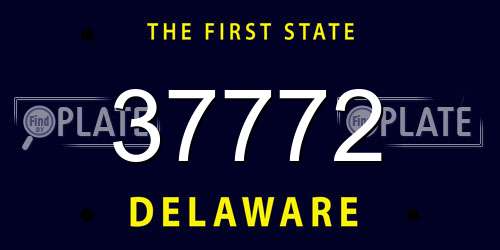 37772 Delaware License Plate