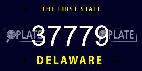 37779 Delaware License Plate