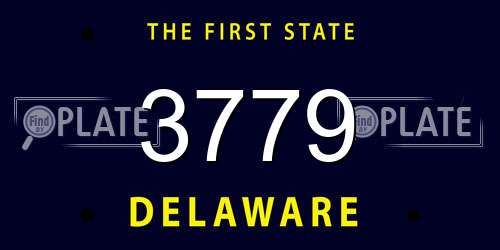 3779 Delaware License Plate