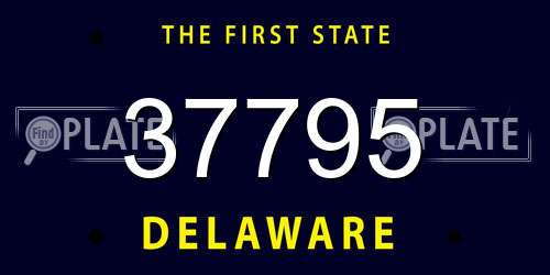 37795 Delaware License Plate