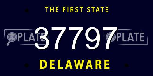37797 Delaware License Plate