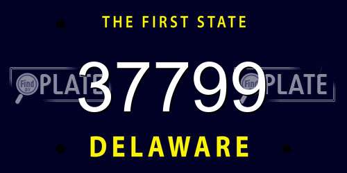 37799 Delaware License Plate