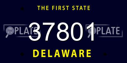 37801 Delaware License Plate