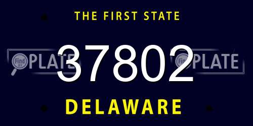 37802 Delaware License Plate