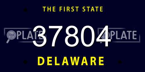 37804 Delaware License Plate
