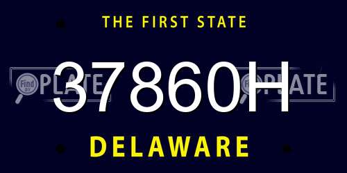 37860H Delaware License Plate