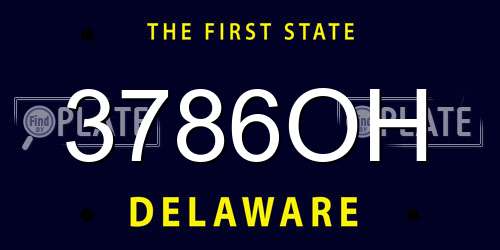 3786OH Delaware License Plate