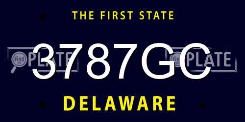 3787GC Delaware License Plate