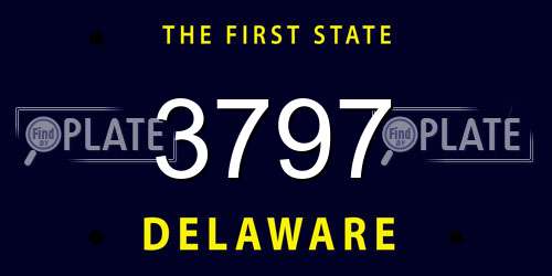 3797 Delaware License Plate