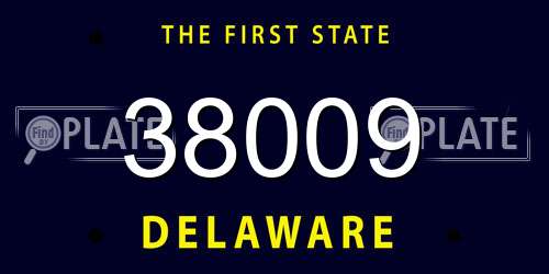 38009 Delaware License Plate