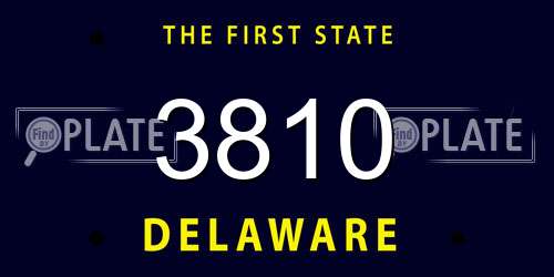 3810 Delaware License Plate