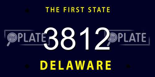 3812 Delaware License Plate