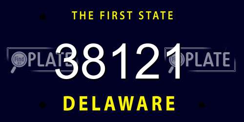 38121 Delaware License Plate