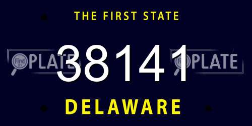 38141 Delaware License Plate