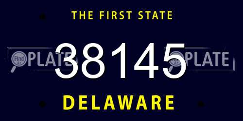 38145 Delaware License Plate