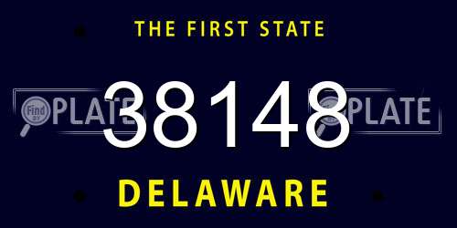 38148 Delaware License Plate