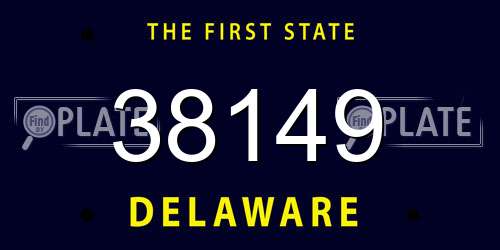 38149 Delaware License Plate