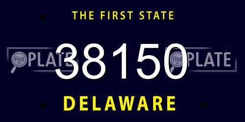 38150 Delaware License Plate