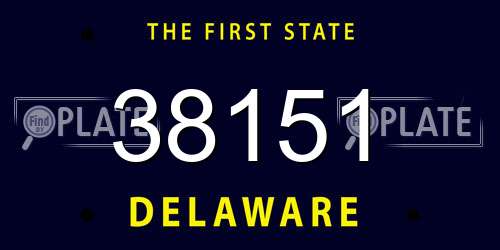 38151 Delaware License Plate