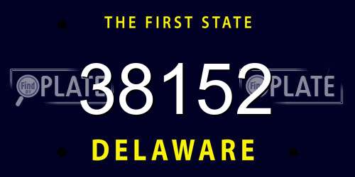 38152 Delaware License Plate