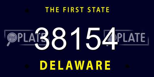 38154 Delaware License Plate