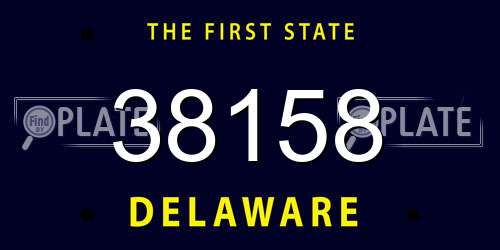 38158 Delaware License Plate
