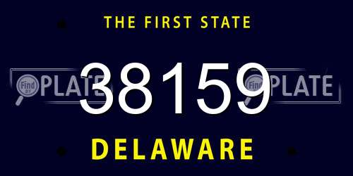 38159 Delaware License Plate