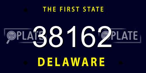 38162 Delaware License Plate