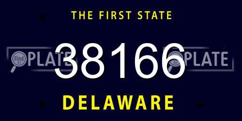 38166 Delaware License Plate