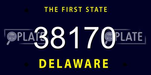 38170 Delaware License Plate
