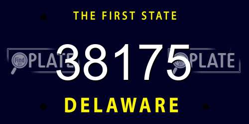 38175 Delaware License Plate