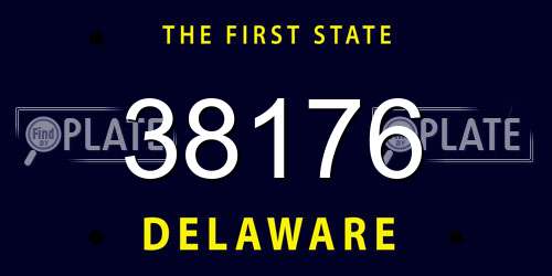 38176 Delaware License Plate