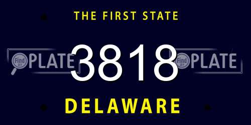 3818 Delaware License Plate