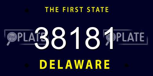 38181 Delaware License Plate