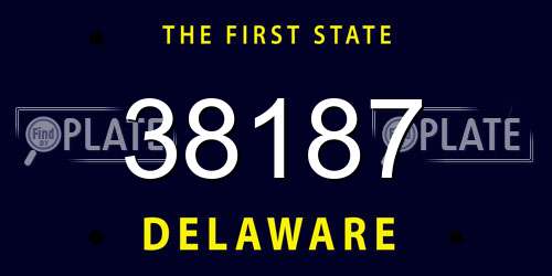 38187 Delaware License Plate