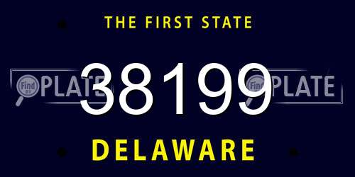 38199 Delaware License Plate