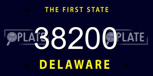 38200 Delaware License Plate