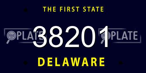 38201 Delaware License Plate