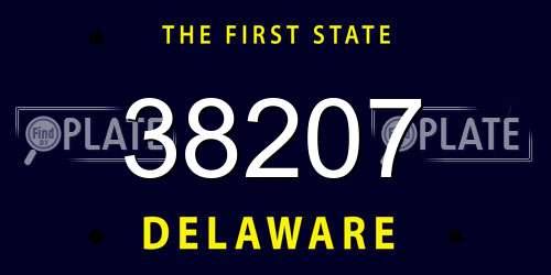 38207 Delaware License Plate