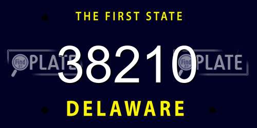 38210 Delaware License Plate