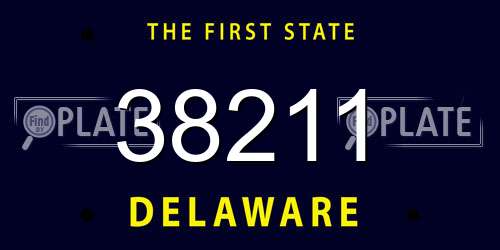 38211 Delaware License Plate