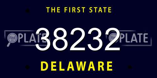 38232 Delaware License Plate