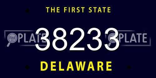 38233 Delaware License Plate