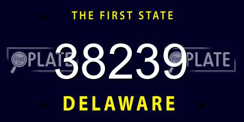 38239 Delaware License Plate