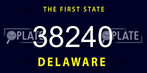 38240 Delaware License Plate