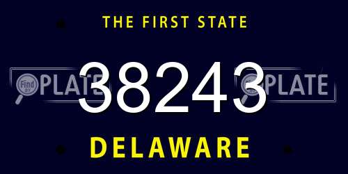 38243 Delaware License Plate